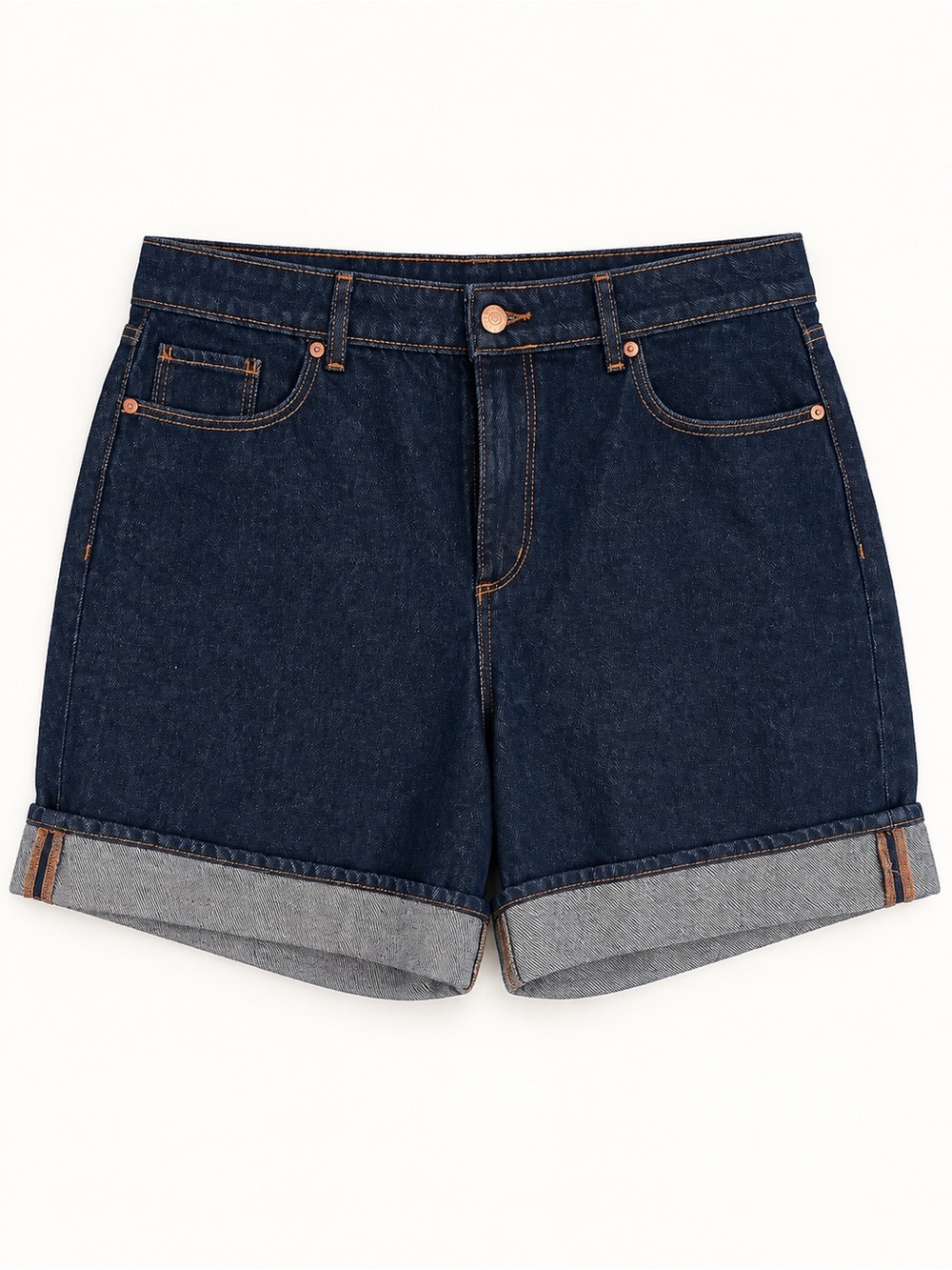 LOFT The Cuff High-Rise Curvy Denim Shorts Size 31/12